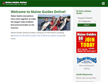 Tablet Screenshot of maineguides.com